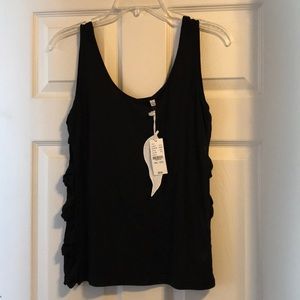 Black tank top with open sides